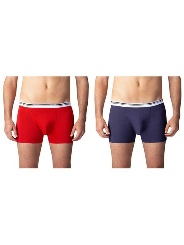 Bellinda Doppelpack Baumwoll-Boxershorts - rot - blau