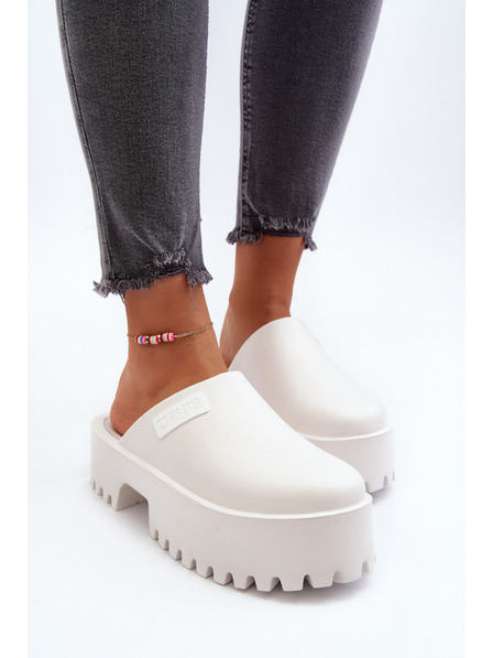 BIG STAR SHOES Damen Hausschuhe mit fester Sohle Big Star Weiß
