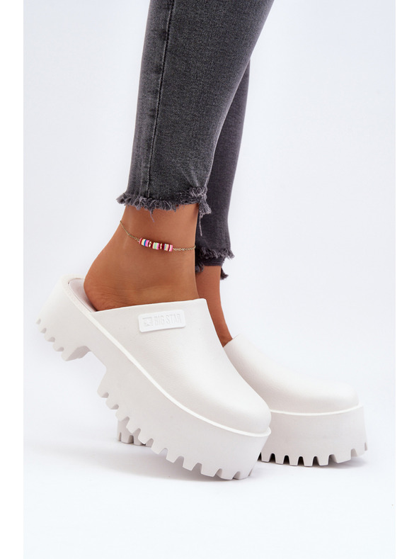 BIG STAR SHOES Damen Hausschuhe mit fester Sohle Big Star Weiß