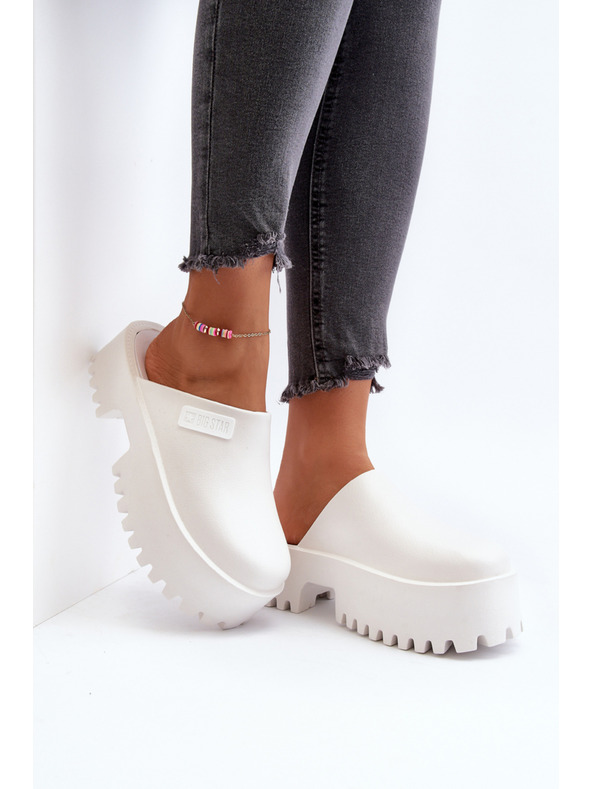 BIG STAR SHOES Damen Hausschuhe mit fester Sohle Big Star Weiß