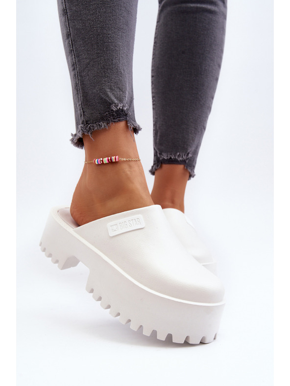 BIG STAR SHOES Damen Hausschuhe mit fester Sohle Big Star Weiß