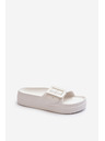 BIG STAR SHOES Damen Plateau-Schaumstoffpantoffeln mit Schnalle Big Star