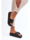 BIG STAR SHOES Damen Plateau-Schaumstoffpantoffeln mit Schnalle Big Star Schwarz