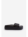 BIG STAR SHOES Damen Plateau-Schaumstoffpantoffeln mit Schnalle Big Star Schwarz