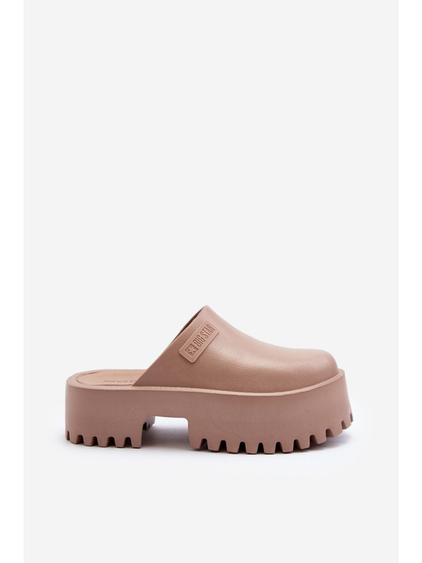 BIG STAR SHOES Damen Hausschuhe mit fester Sohle Big Star Beige