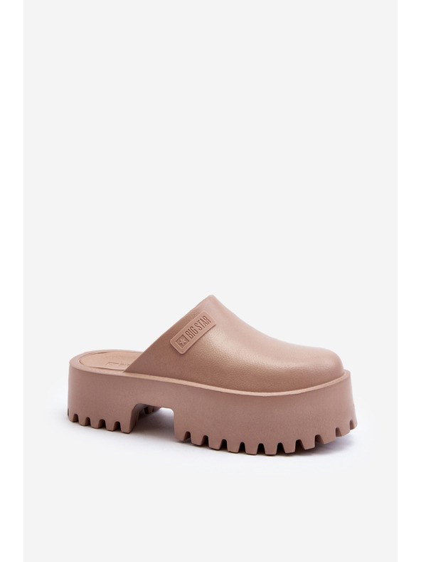 BIG STAR SHOES Damen Hausschuhe mit fester Sohle Big Star Beige