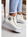 BIG STAR SHOES Damen Big Star Hohe Turnschuhe - Weiß