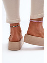 BIG STAR SHOES Damen Plateau Schaumstoff Hausschuhe mit Schnalle Big Star beige