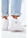 BIG STAR SHOES Damen Leder Hohe Turnschuhe Big Star Weiß