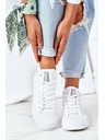 BIG STAR SHOES Damen Leder Hohe Turnschuhe Big Star Weiß