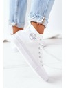 BIG STAR SHOES Damen Leder Hohe Turnschuhe Big Star Weiß