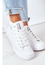BIG STAR SHOES Damen Leder Hohe Turnschuhe Big Star Weiß