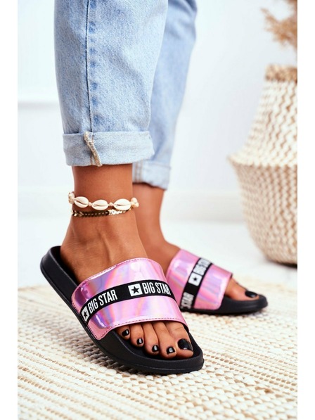 BIG STAR SHOES Modische Damenpantoffeln Big Star - rosa