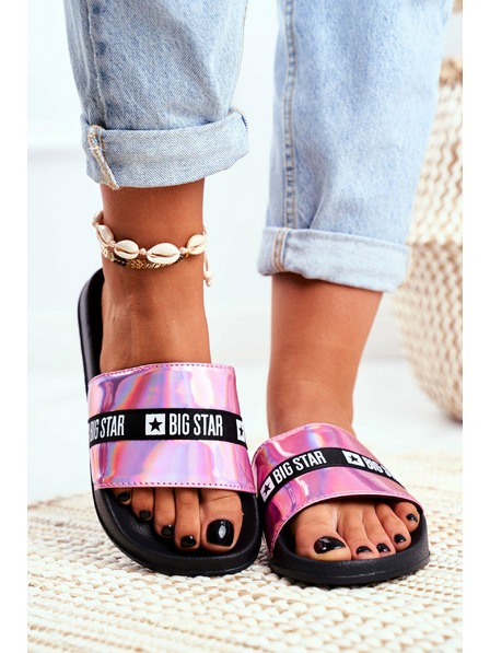 BIG STAR SHOES Modische Damenpantoffeln Big Star - rosa
