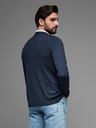 Ombre Clothing Herren Strickpullover mit strukturierten Tupfen - dunkelblau Ombre Clothing