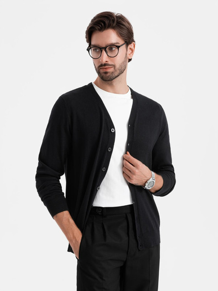 Ombre Clothing Herren Strickpullover mit strukturierten Tupfen - dunkelblau Ombre Clothing