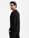 Ombre Clothing Herren Strickpullover mit strukturierten Tupfen - dunkelblau Ombre Clothing