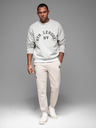 Ombre Clothing Herren-Trainingshose mit Rippbündchen und dekorativem Reißverschluss - sand Ombre Clothing