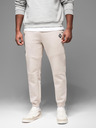 Ombre Clothing Herren-Trainingshose mit Rippbündchen und dekorativem Reißverschluss - sand Ombre Clothing