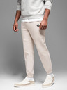 Ombre Clothing Herren-Trainingshose mit Rippbündchen und dekorativem Reißverschluss - sand Ombre Clothing