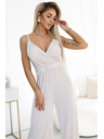 numoco Eleganter Wickel-Jumpsuit mit weitem Bein und Gürtel Numoco
