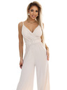 numoco Eleganter Wickel-Jumpsuit mit weitem Bein und Gürtel Numoco
