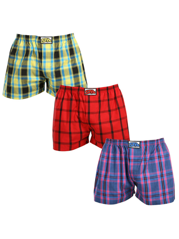 Styx Dreier-Set - Herren Styx Classic Rubber Oversized Shorts mehrfarbig
