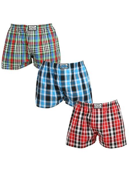 Styx Dreier-Set - Herren Styx Classic Rubber Oversized Shorts mehrfarbig