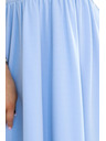 numoco Kleid mit Ausschnitt und kurzen Ärmeln - hellblau Numoco