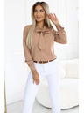 numoco Business blouse with long sleeves and front tie by Numoco