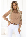 numoco Business blouse with long sleeves and front tie by Numoco