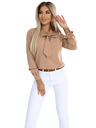 numoco Business blouse with long sleeves and front tie by Numoco