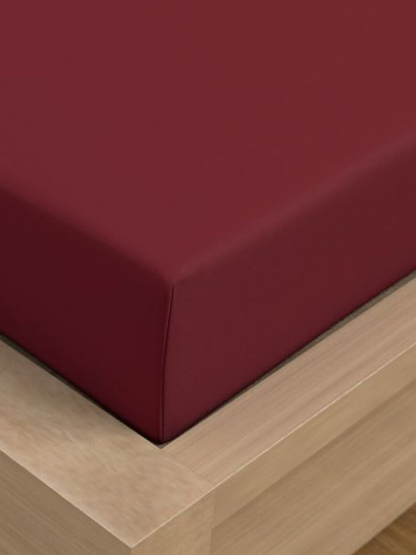 Kvalitex Satin Bed Sheet LUXURY COLLECTION 200x200cm wine