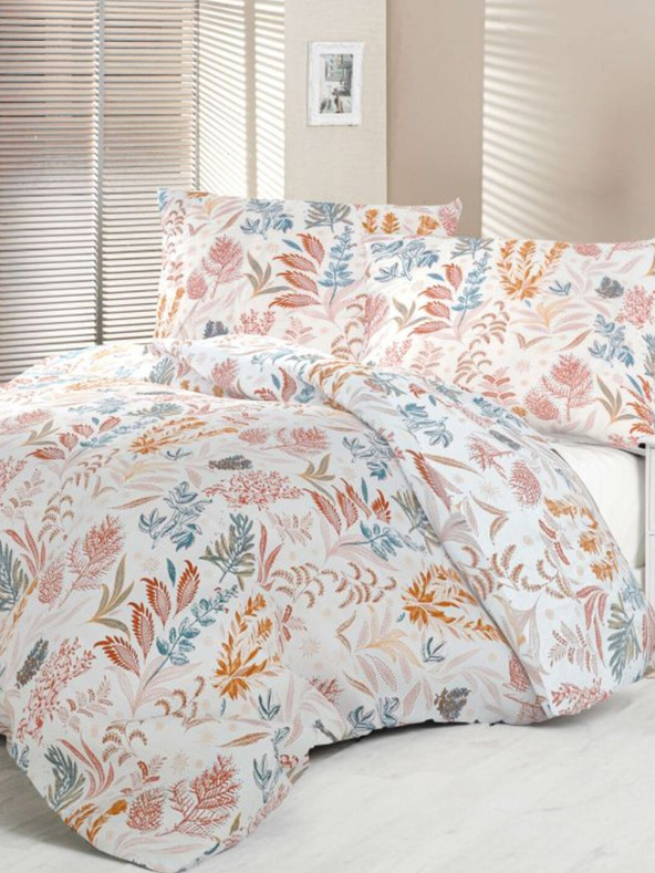 Kvalitex Satin Extended Bedding Luxury Collection 140x220, 70x90cm Coral garden Kvalitex