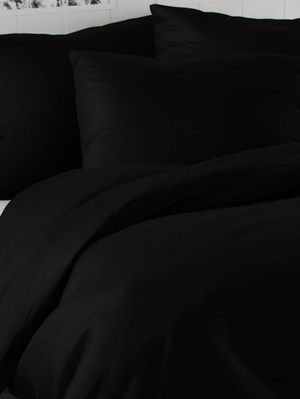 Kvalitex Satin French Extended Bedding LUXURY COLLECTION 1+2, 240x220, 70x90cm black
