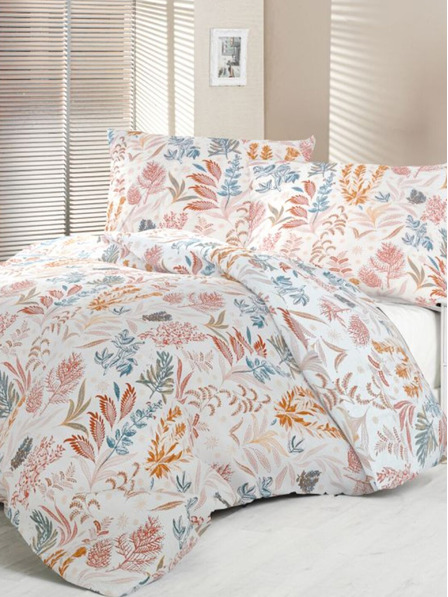 Kvalitex Satin French Extended Bedding Luxury Collection 1+2, 240x220, 70x90cm Coral Garden Kvalitex