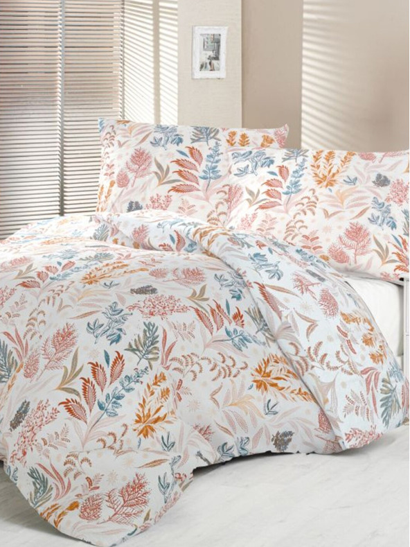 Kvalitex Satin French Extended Bedding Luxury Collection 1+2, 240x220, 70x90cm Coral Garden Kvalitex