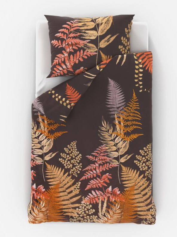 Kvalitex Satin Extended Bedding Luxury Collection 140x220, 70x90cm Fern Brown Kvalitex