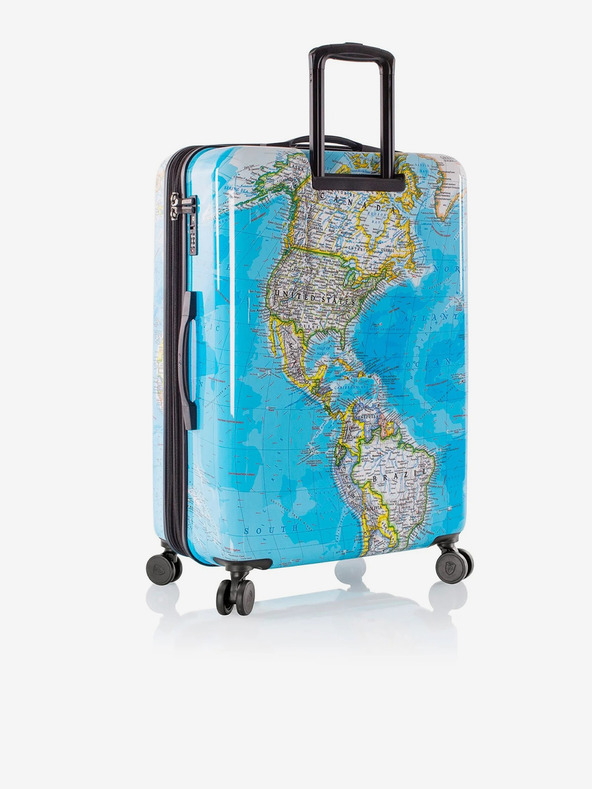 Heys Blue Patterned Travel Suitcase Heys Journey 3G L