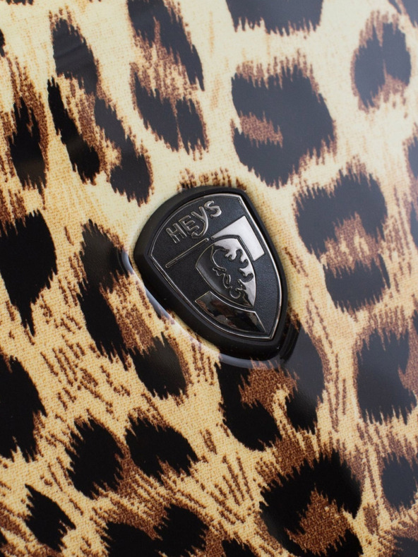 Heys Set of Three Brown Patterned Travel Suitcases Heys Brown Leopard S,M,L