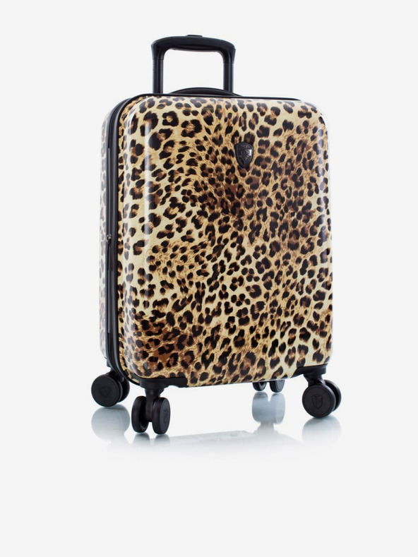 Heys Set of Three Brown Patterned Travel Suitcases Heys Brown Leopard S,M,L