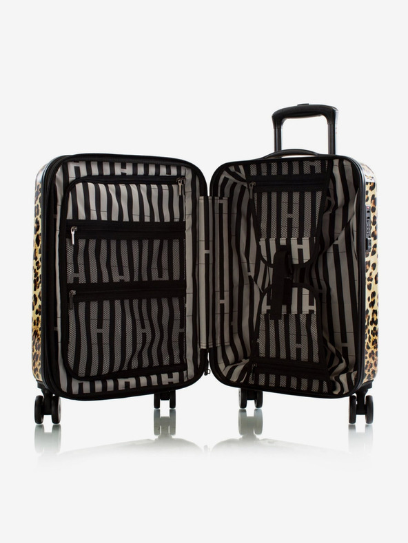 Heys Set of Three Brown Patterned Travel Suitcases Heys Brown Leopard S,M,L