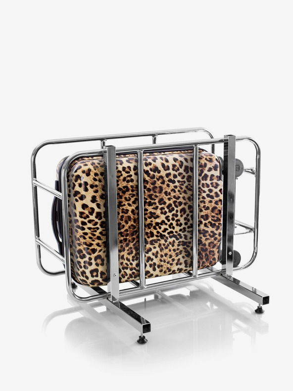Heys Set of Three Brown Patterned Travel Suitcases Heys Brown Leopard S,M,L