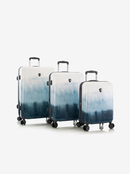 Heys Set of Three Blue Travel Suitcases Heys Tie-Dye Blue S,M,L