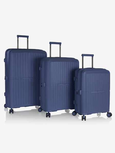 Heys Set of Three Blue Travel Suitcases Heys Airlite S,M,L Blue