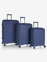 Heys Set of Three Blue Travel Suitcases Heys Airlite S,M,L Blue