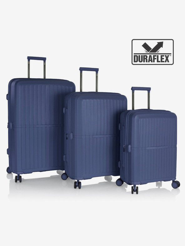 Heys Set of Three Blue Travel Suitcases Heys Airlite S,M,L Blue