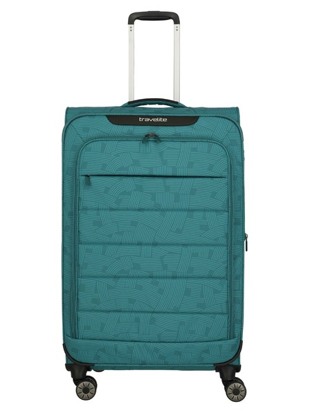 Travelite Travel Suitcase Travelite Skaii 4w L Print Petrol