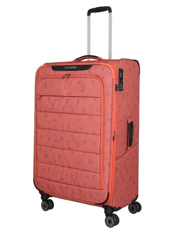 Travelite Travel Suitcase Travelite Skaii 4w L Print Peach