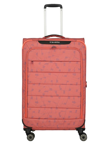 Travelite Travel Suitcase Travelite Skaii 4w L Print Peach